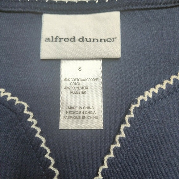 Alfred Dunner Woman Small Island Hopping Palm Beach Embellished Blouse NEW - Picture 5 of 11